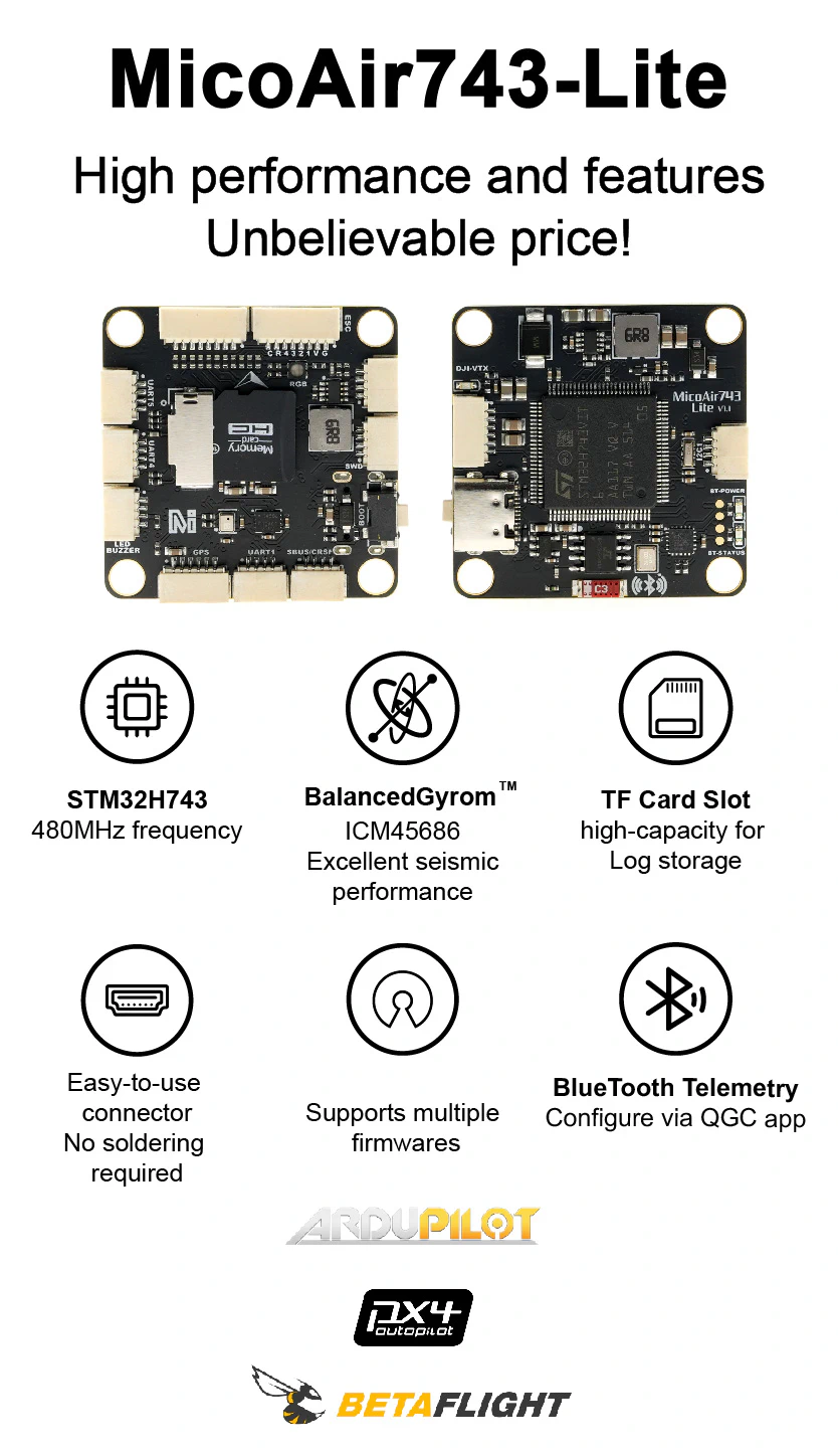 MicoAir743-Lite flight controller
